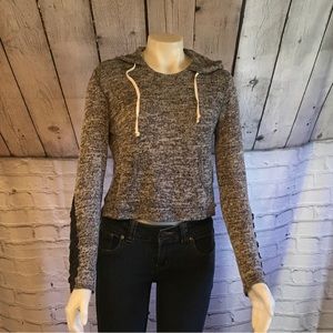 Ladies Aeropostle navy/white hoodie style top size M